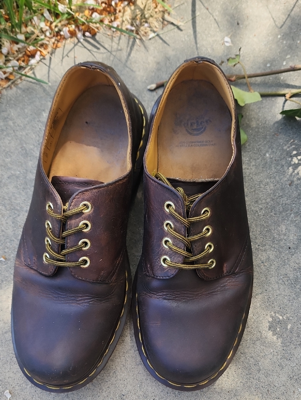 Dr. Martens Brown Leather 4-Eye Derby Oxfords - Picture 4 of 14
